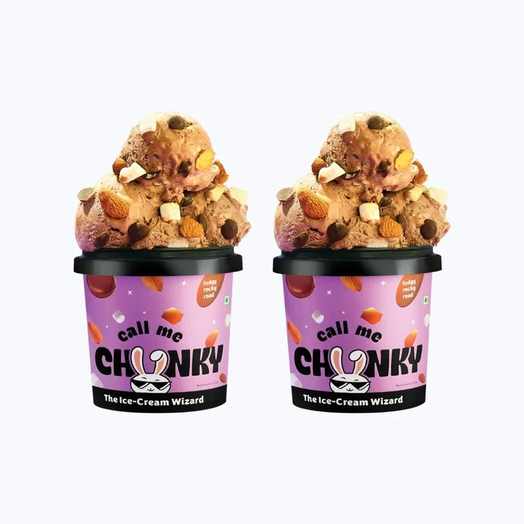 Call Me Chunky Fudgy Rocky Road Ice Cream Cup - Pack of 2