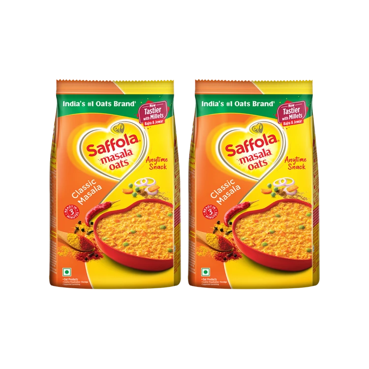 Saffola Classic Masala Oats - Pack of 2