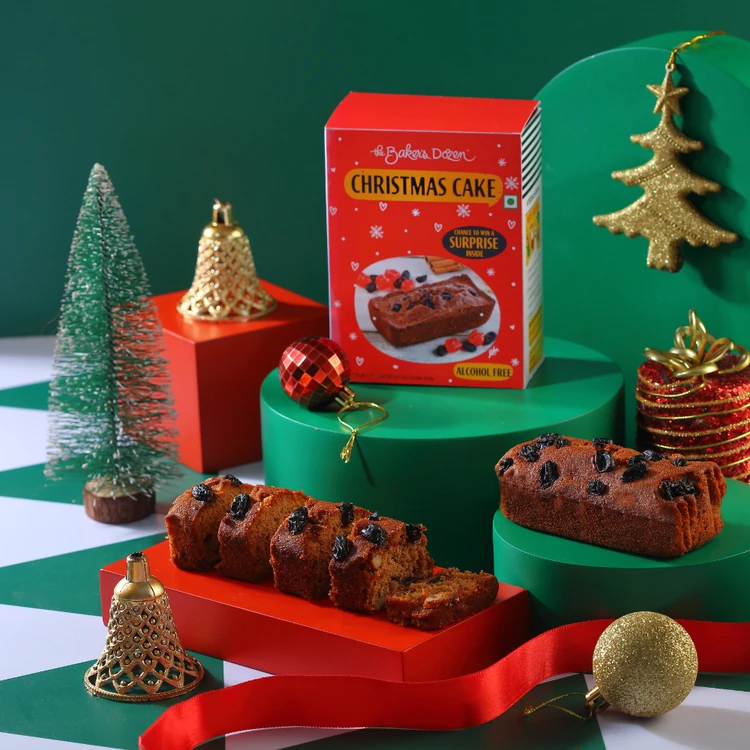 The Baker's Dozen Christmas Cake (Eggless)