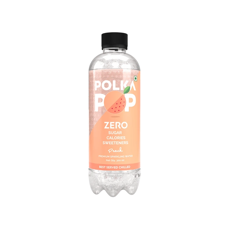 Polka Pop Zero Sugar Peach Sparkling Water
