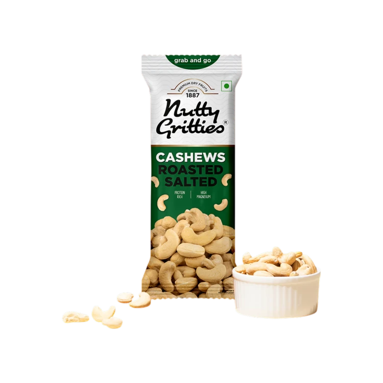 Nutty Gritties Salted & Roasted Flavoured Cashew (Flavoured Godambi)
