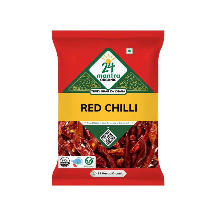 24 Mantra Organic Red Chilli Whole / Khaadi Mirch