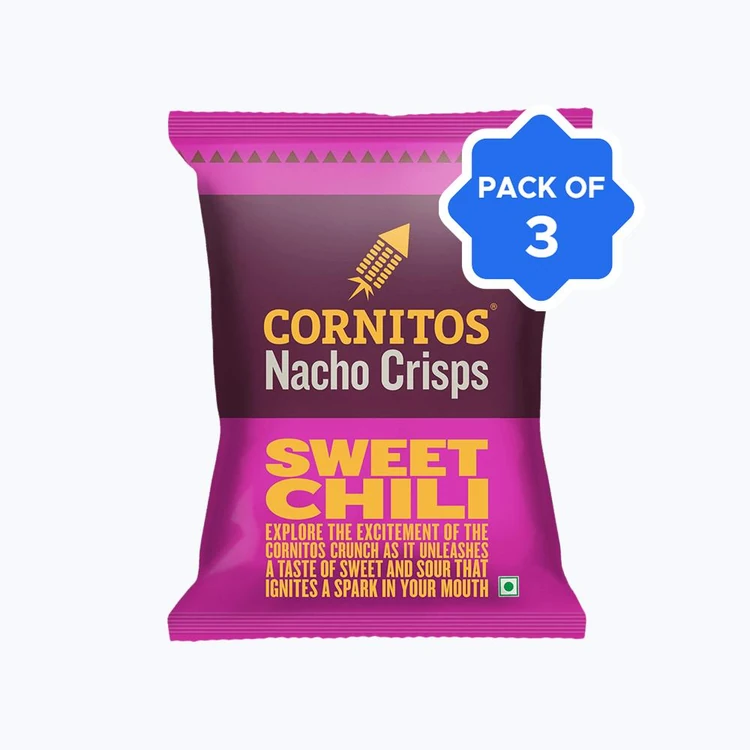 Cornitos Sweet Chilli Nachos Crisps - Pack of 3