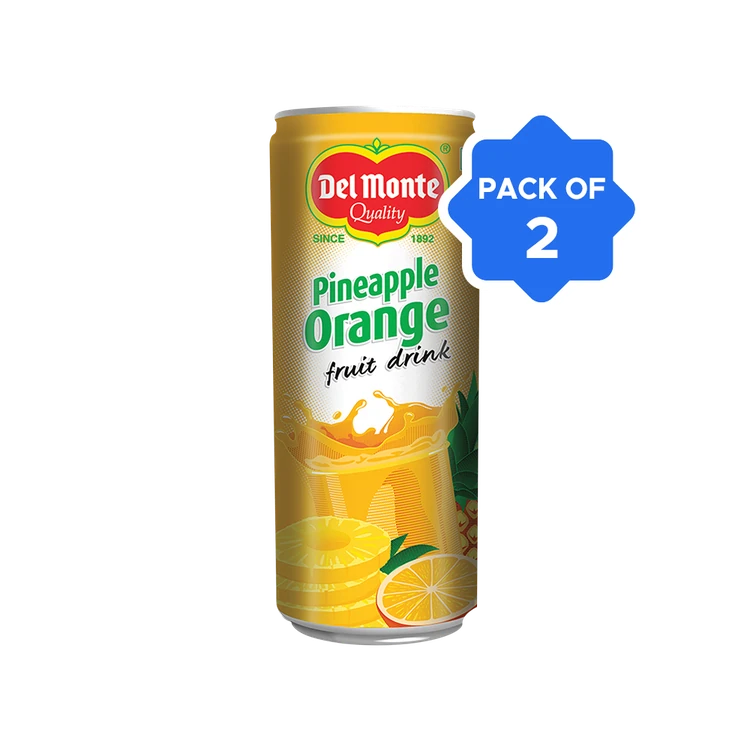 Del Monte Pineapple Orange Fruit Drink - Pack of 2