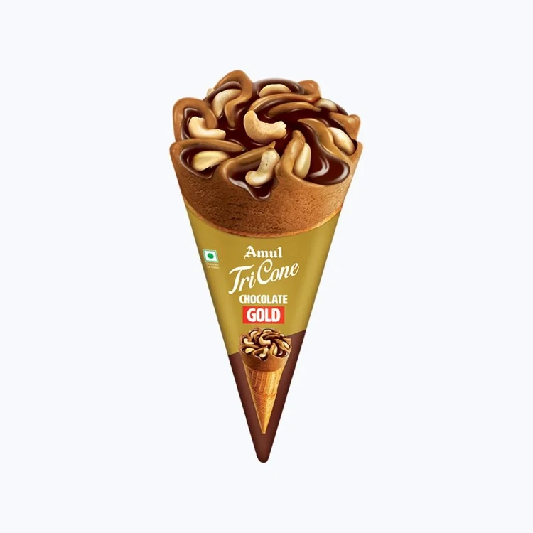 Amul Gold Chocolate Tricone Ice Cream Cone