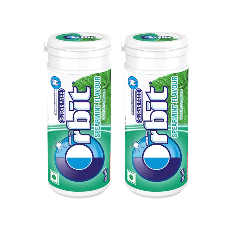 Orbit Spearmint Flavour Sugar Free Chewing Gum - Pack of 2