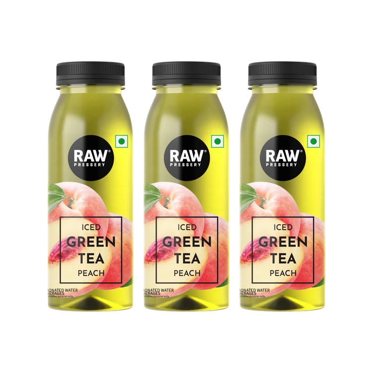Raw Pressery Iced Green Tea (Peach) - Pack of 3