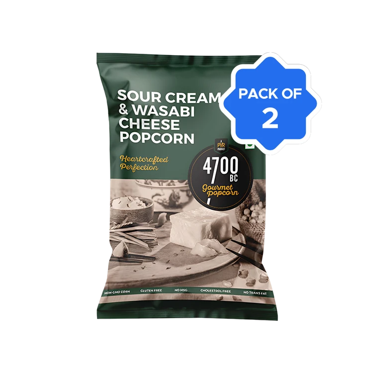 4700BC Sour Cream & Wasabi Cheese Popcorn - Pack of 2