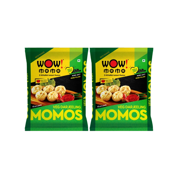Wow! Momo Veg Darjeeling Momos (Frozen) - Pack of 2