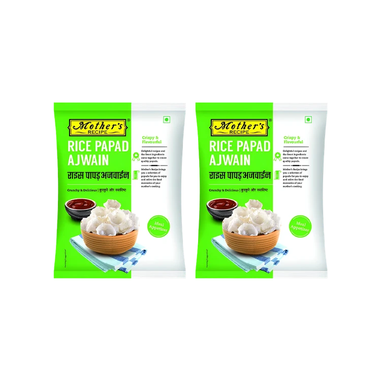 Mother's Recipe Rice Papad - Ajwain - Pack of 2