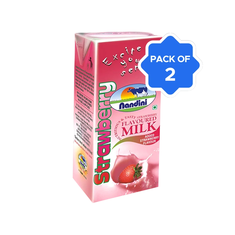 Nandini Strawberry Flavoured Milk - Pack of 2