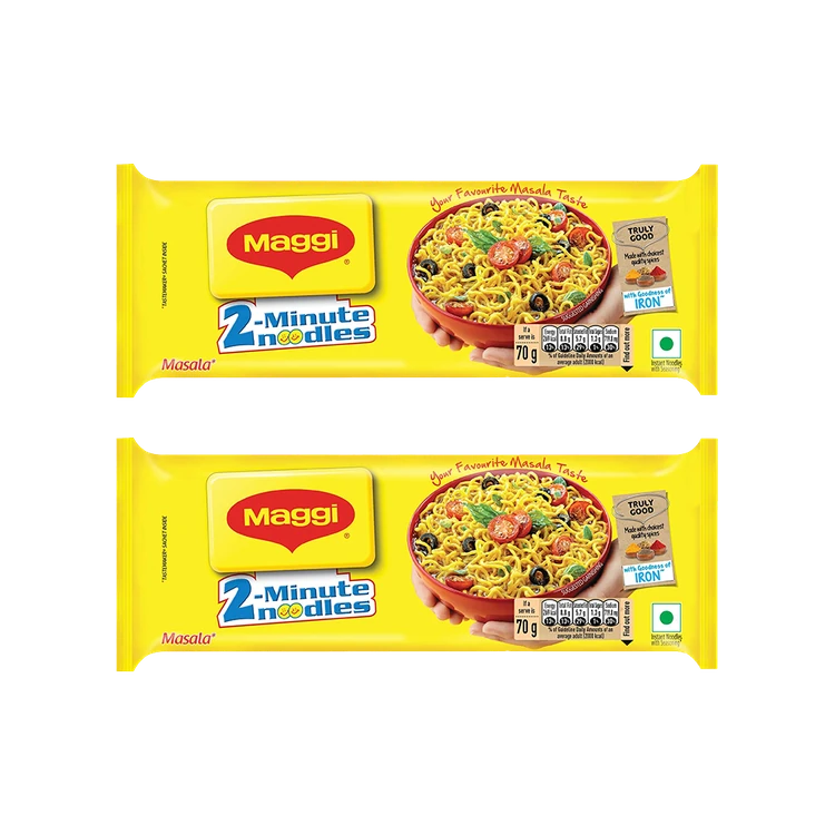Maggi Masala - 2 Minutes Instant Noodles Made With Quality Spices - Pack of 2