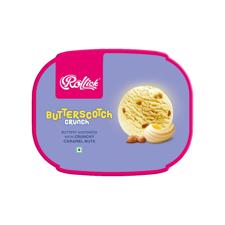 Rollick Butterscotch Crunch Frozen Dessert Tub