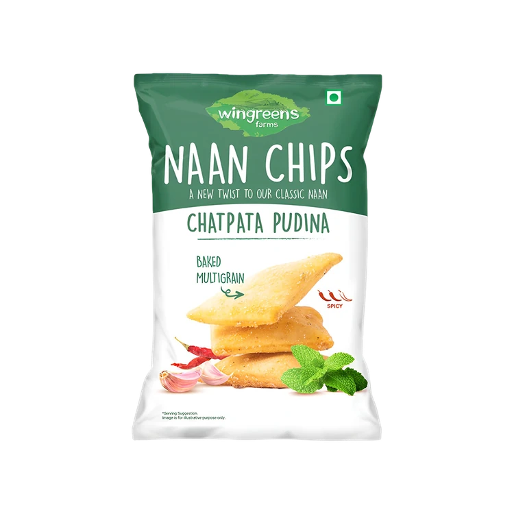 Wingreens Farms Chatpatta Pudina Naan Chips