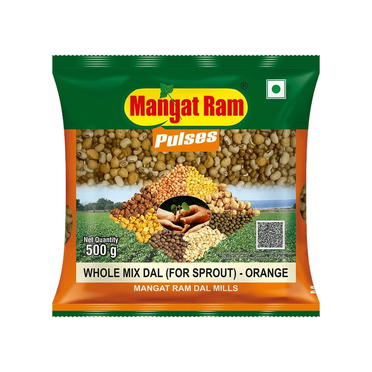 Mangat Ram Whole Mix Dal For Sprout- Orange