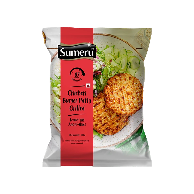 Sumeru Grilled Chicken Burger Patty (Frozen)