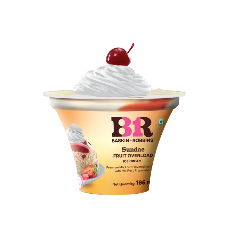Baskin Robbins Fruit Overload Sundae Ice Cream Cup
