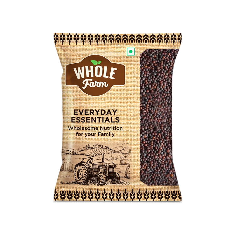 Whole Farm Premium Black Small Mustard Seeds (Sanna Sasive Beeja)