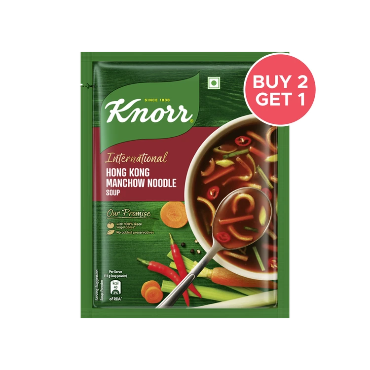 Knorr International Hong Kong Manchow Noodle Soup with No Added Preservatives - Buy 2 Get 1 Free