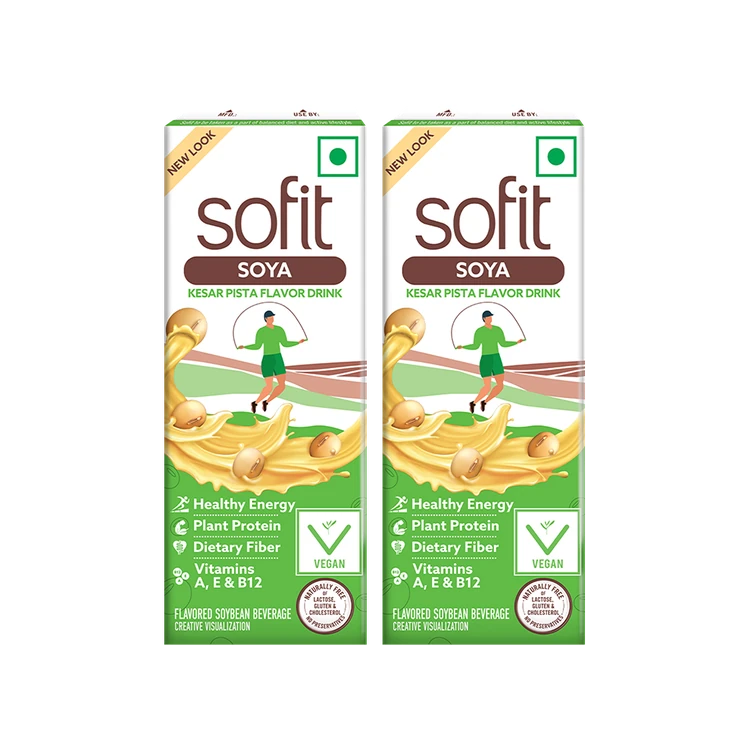 Sofit Kesar Pista Soy Beverage - Pack of 2