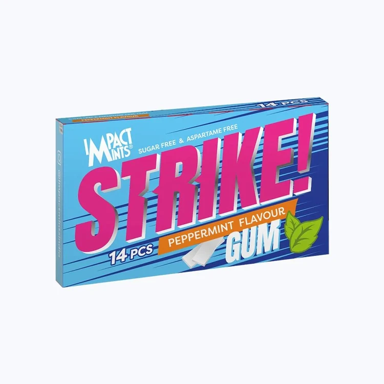 Impact Strike Peppermint Chewing Gum