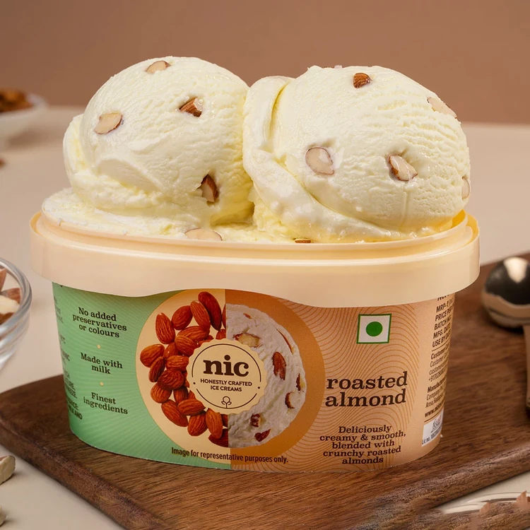 NIC Roasted Almond Ice Cream Tub