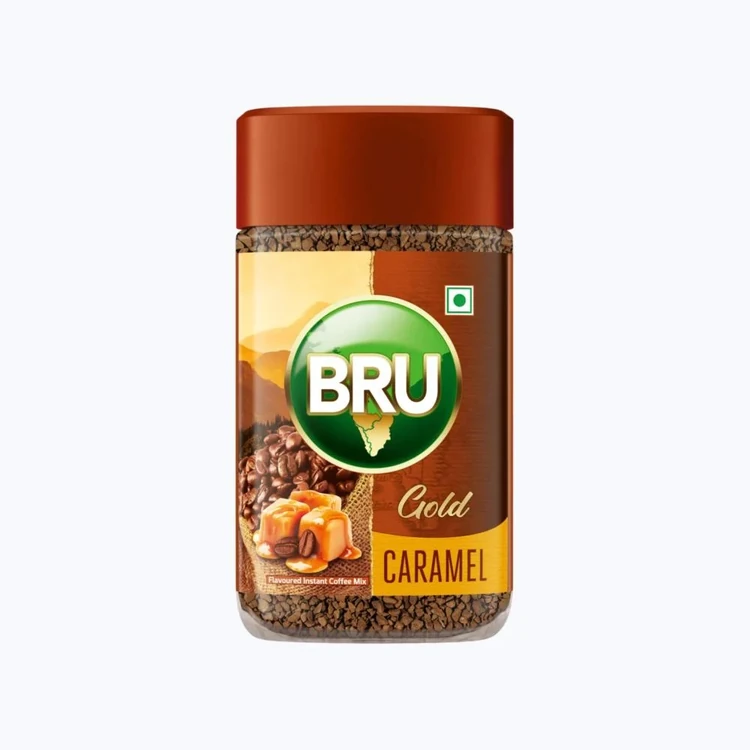Bru Gold Freeze Dried Caramel Instant Coffee