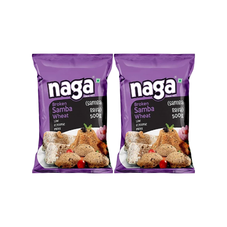 Naga Samba Wheat Sooji/Rava - Pack of 2 (Rave)