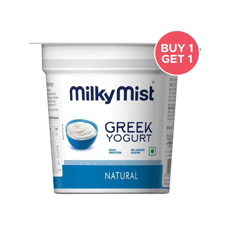 Milky Mist Natural Greek Yogurt - Buy 1 Get 1 Free