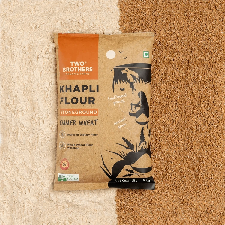 Two Brothers Khapli Wheat Atta, Stoneground