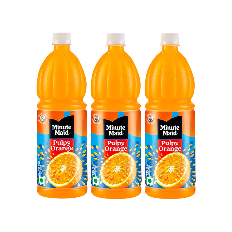 Minute Maid Pulpy Orange Fruit Drink - Pack of 3