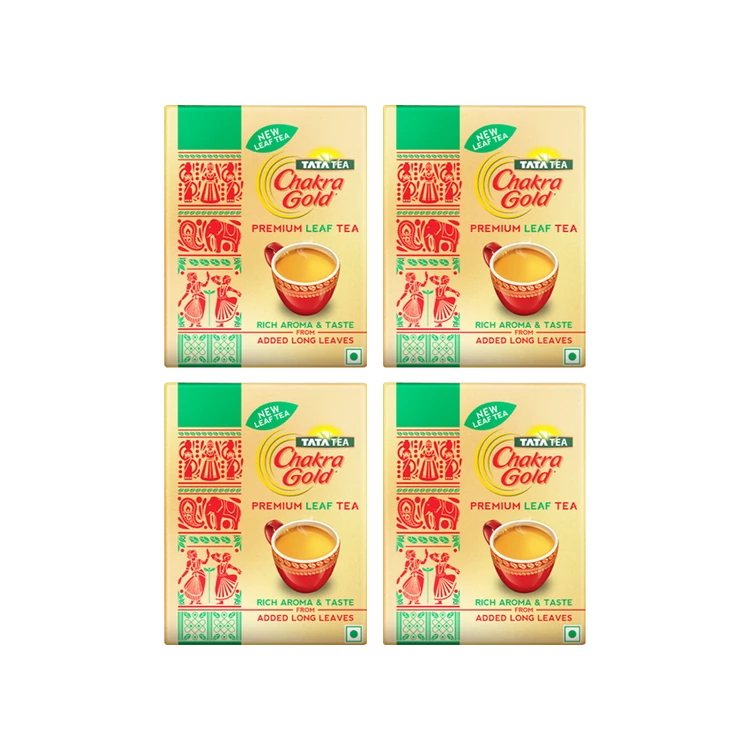 Tata Tea Chakra Gold Premium Leaf Tea - Pack of 4