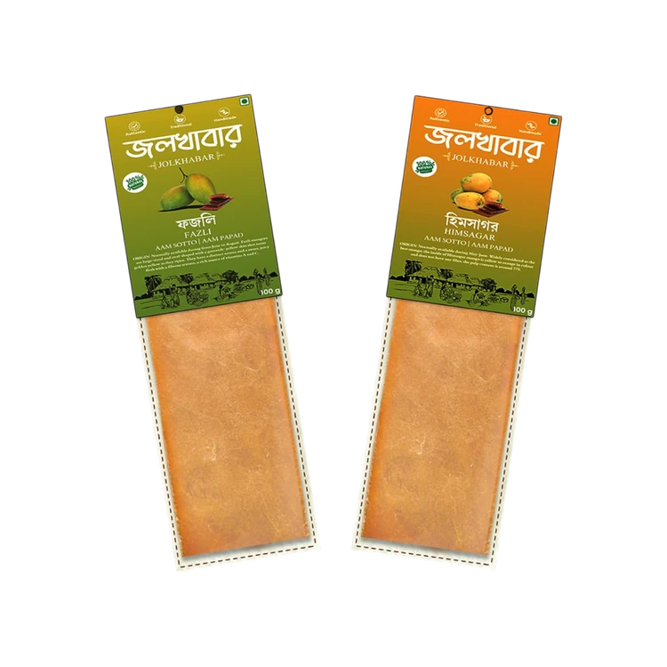 Jolkhabar Fazli & Himsagar Aam Sotto/Aam Papad Fruit Bar