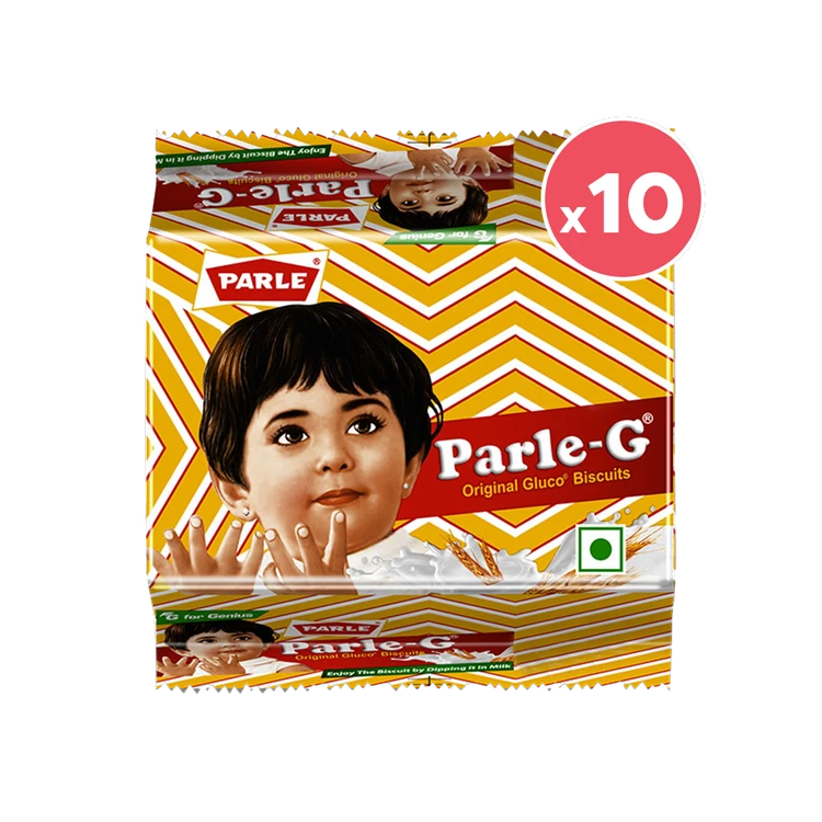 Parle-G Original Gluco Biscuit - Pack of 10