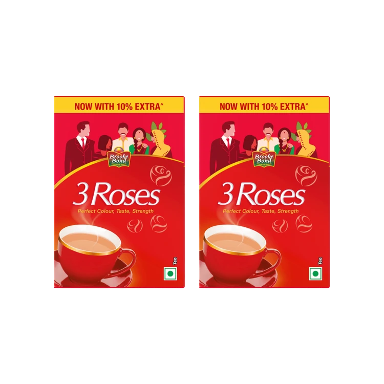 Brooke Bond 3 Roses Dust Tea - Pack of 2