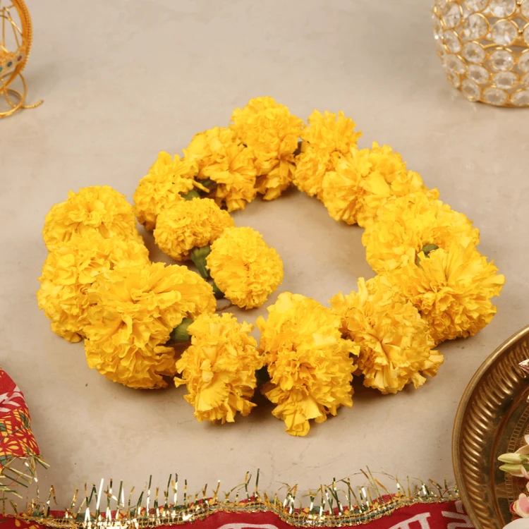 Yellow Marigold Flower String Special Offer approx 2ft