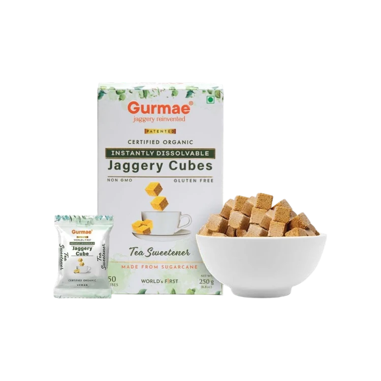 Gurmae Instantly Dissolvable Organic Jaggery Cubes Tea Sweetener