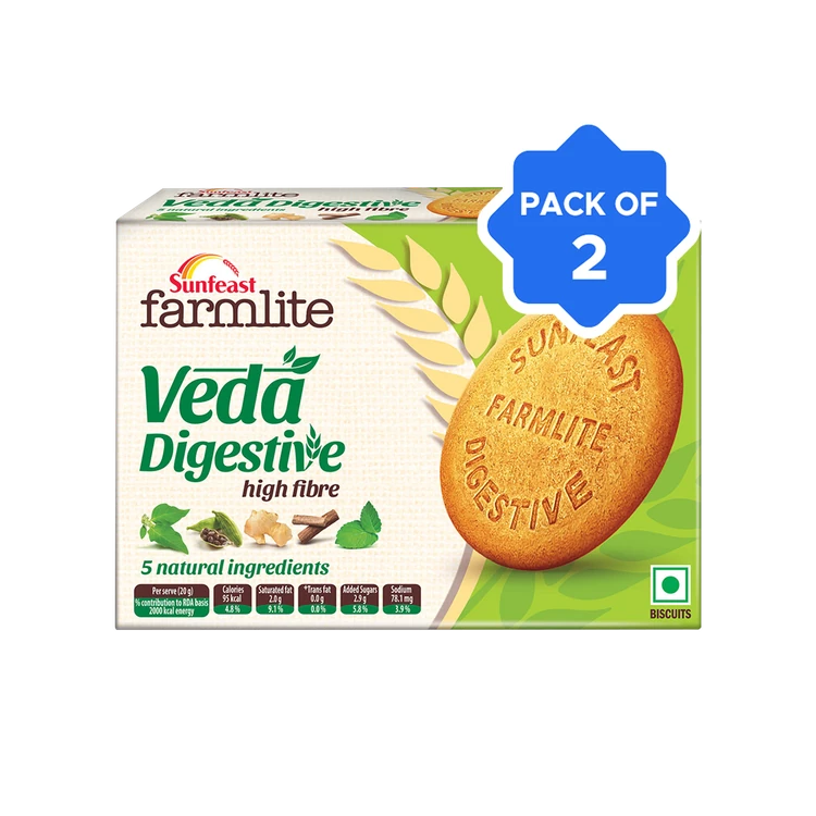 Sunfeast Farmlite Veda Digestive High Fibre Biscuit - Pack of 2
