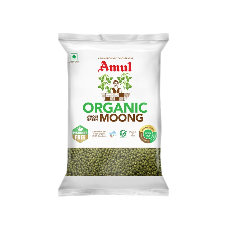 Amul Organic Moong Sabut (Green)