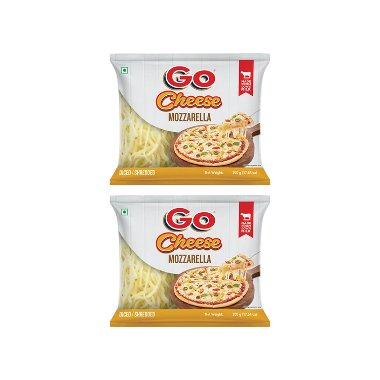Go Mozzarella Diced Cheese - Pack of 2