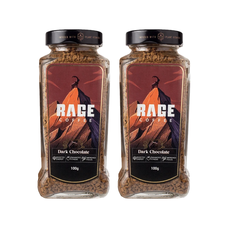 Rage Coffee Dark Chocolate Instant Coffee - Pack of 2