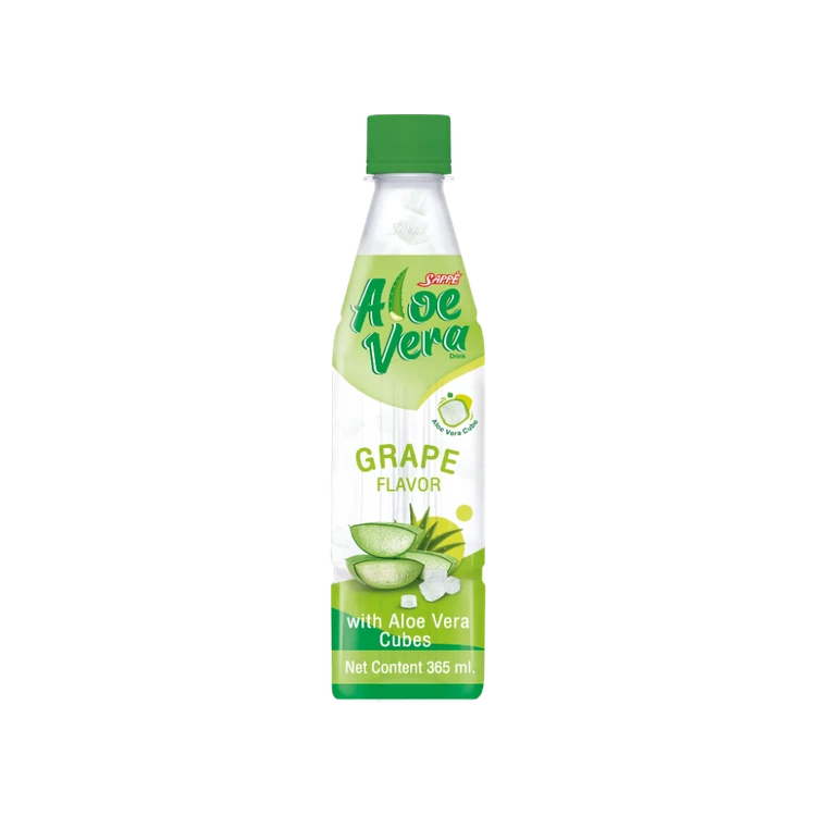 Mogu Mogu Aloe Vera Grape Fruit Drink with Aloe Vera Cubes