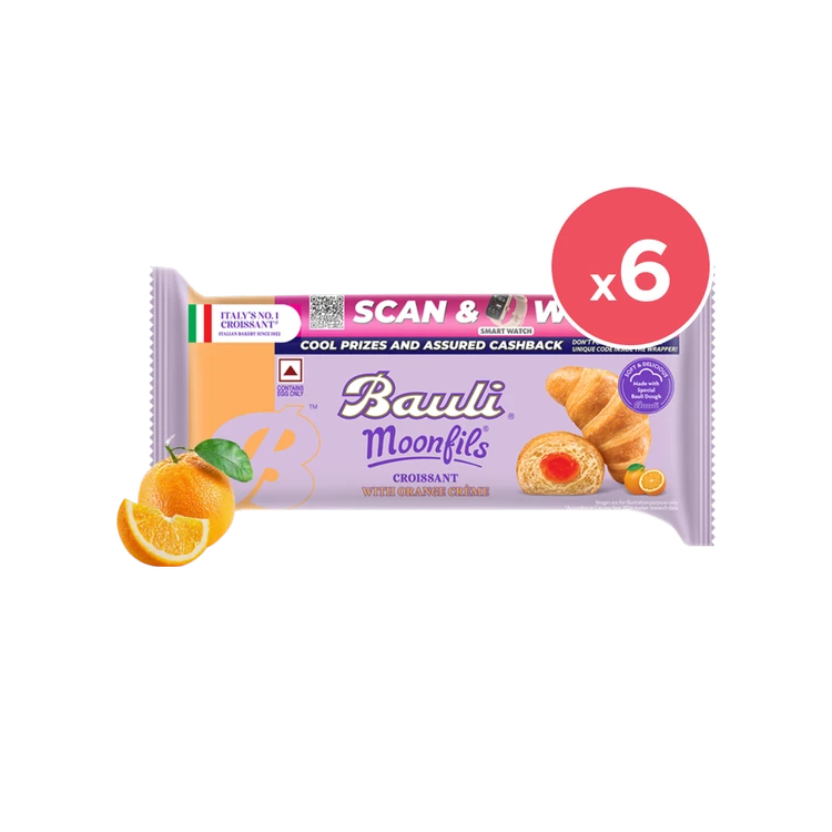 Bauli Moonfils Orange Crème Soft Croissant - Pack of 6