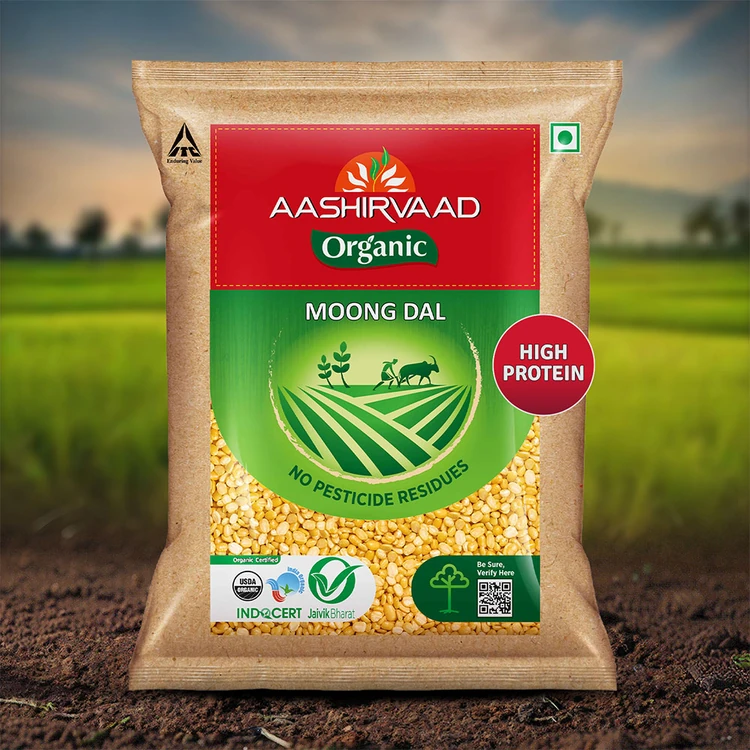 Aashirvaad 100% Organic Moong Dal (Dhuli) (Dhuli)