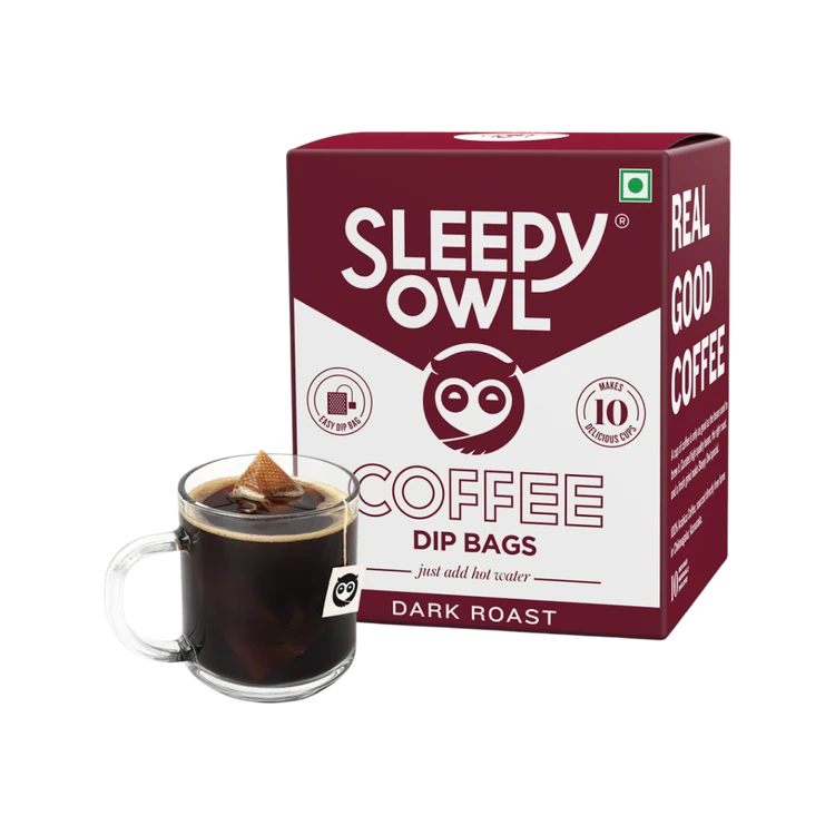 Sleepy Owl Dark Roast Hot Brew Coffee Bags