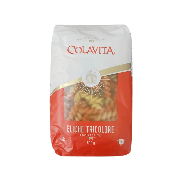 Colavita Tricolour Eliche Italian Decorative Sahpe Pasta