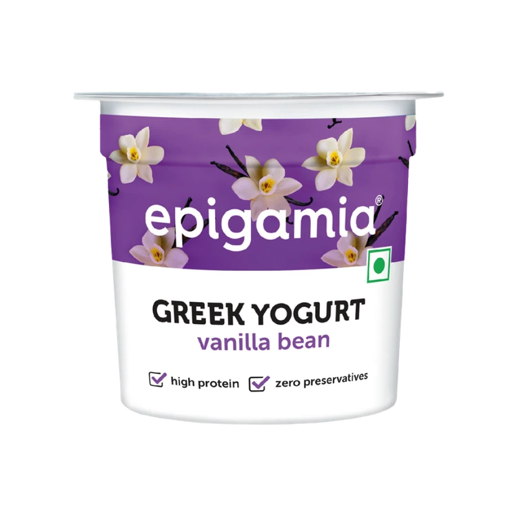 epigamia Vanilla Bean Flavoured Greek Yogurt