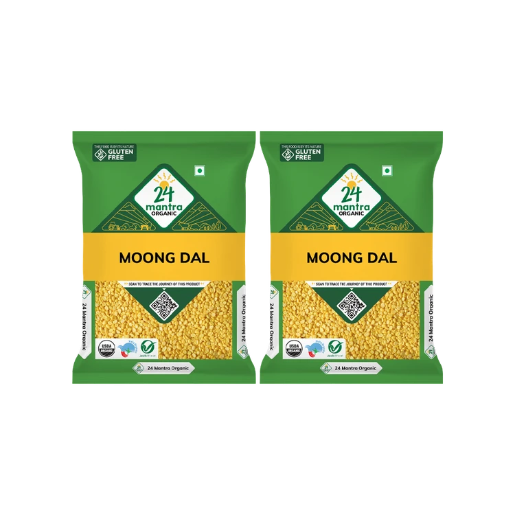 24 Mantra Organic Moong Dal (Dhuli) - Pack of 2