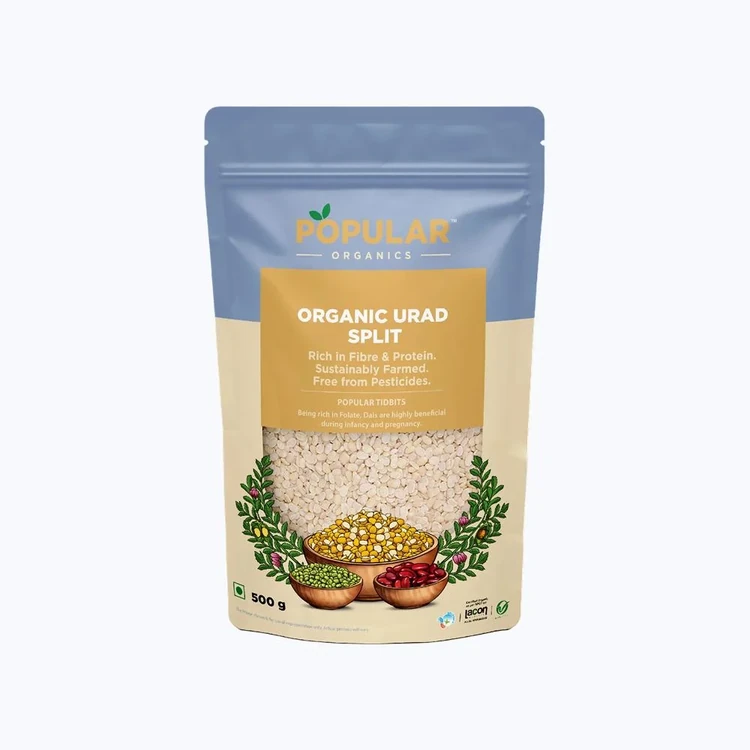 Popular Organics Organic Urad Dal (Dhuli)