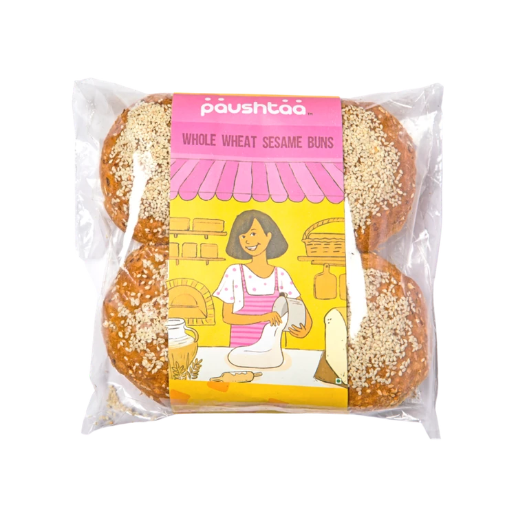 Paushtaa Whole Wheat Sesame Bun